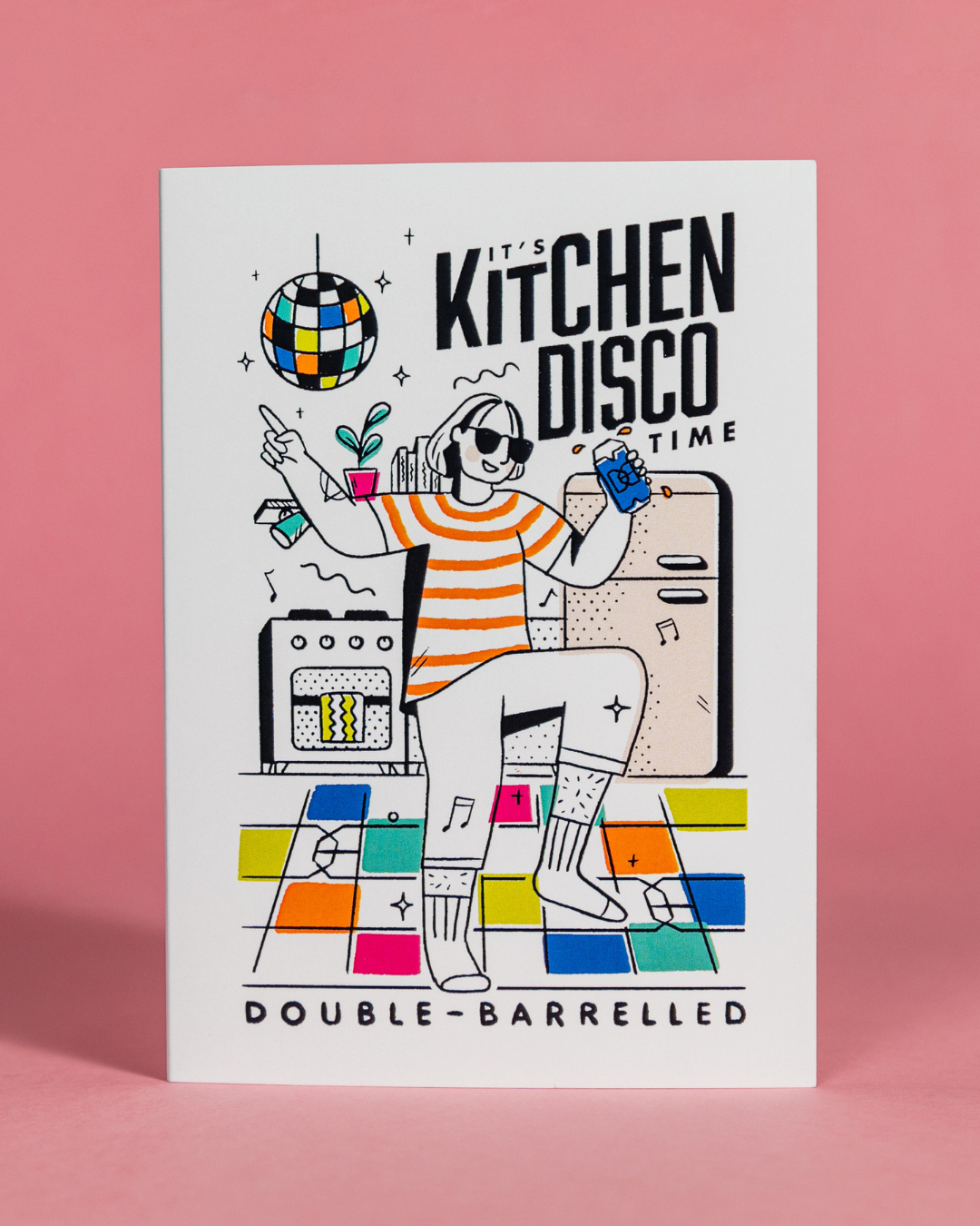 Kitchen Disco Greetings Card