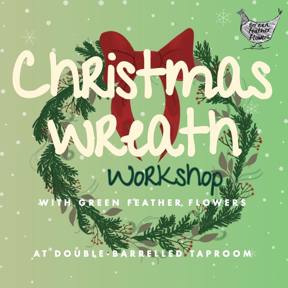 WREATH MAKING WITH GREEN FEATHER FLOWERS